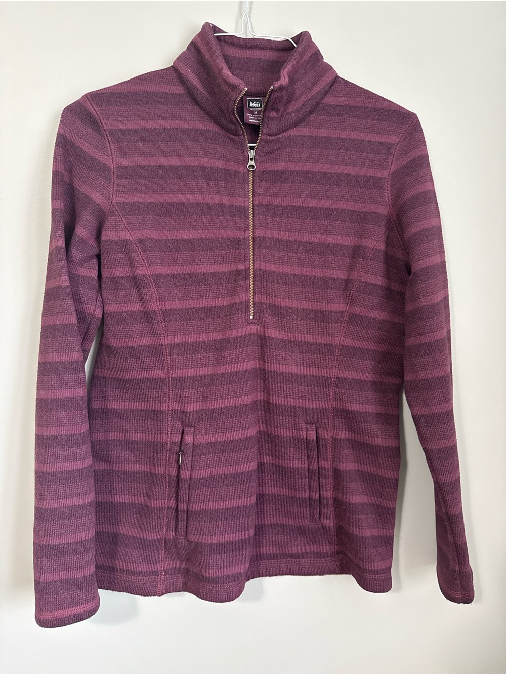 REI Women's Striped Half-Zip Pullover Size Medium